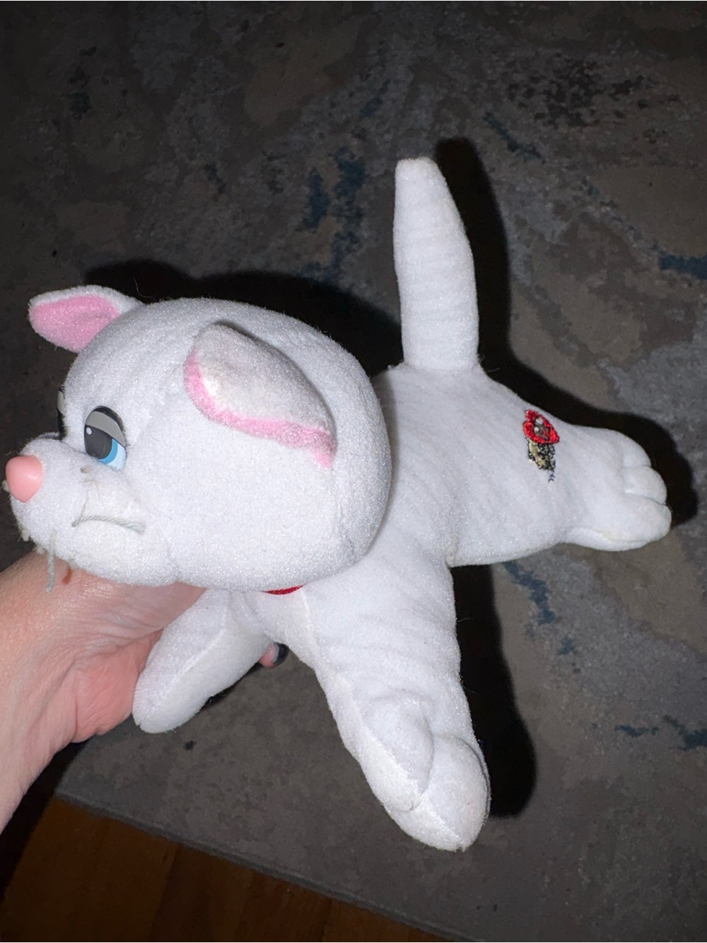 VTG Pound Purries Tonka White Plush Cat Toy with Pink Ear & Nose Accents 80s